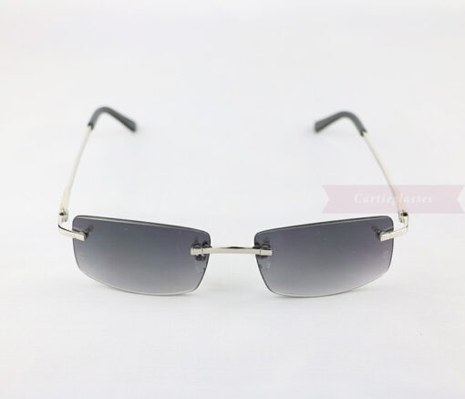 Cartier Logo Decor Diamond Metal Rimless Sunglasses CT7850331 ...